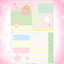 [PK30] Pinkrue Strawberry Patch/Rainbow Mochi Background Big Memo Pad (options)