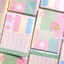 [PK30] Pinkrue Strawberry Patch/Rainbow Mochi Background Big Memo Pad (options)