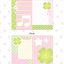 [PK31] Pinkrue Music Note/Clover Background Big Memo Pad (options)