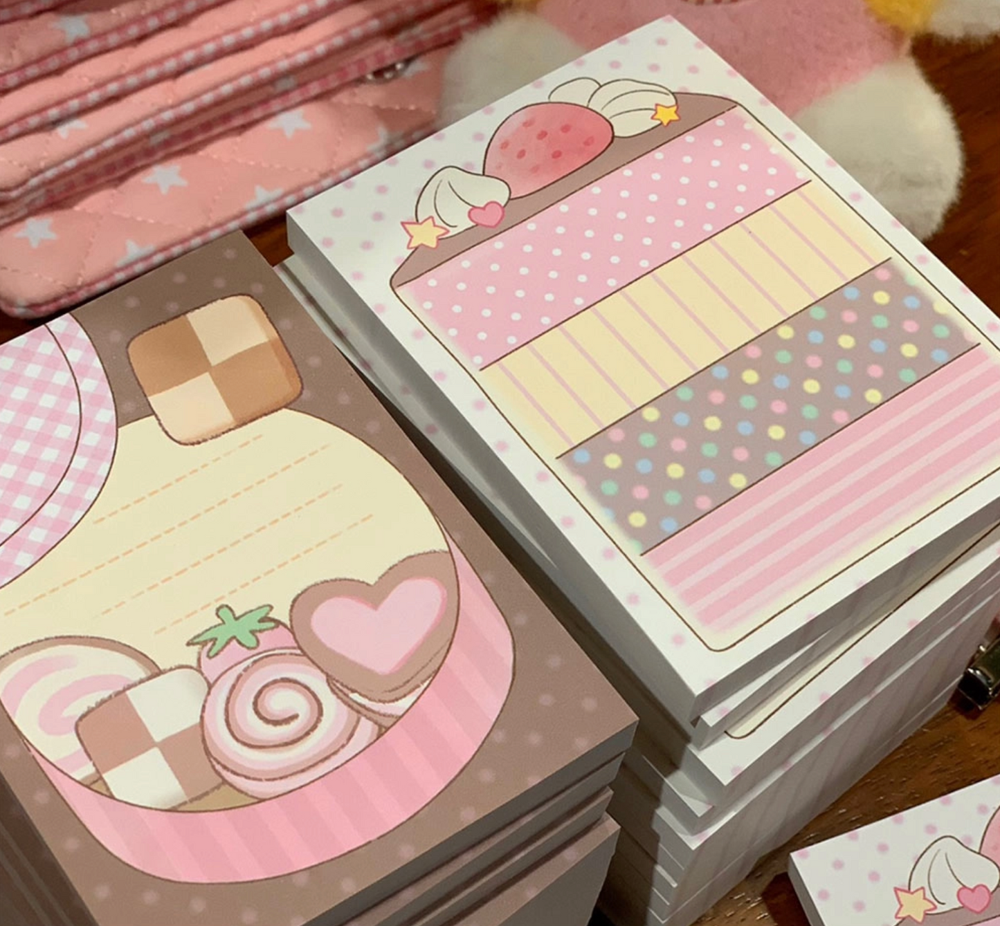 [PK36] Pinkrue Strawberry Choco Cake/Cookie Jar Memo Pad (options)