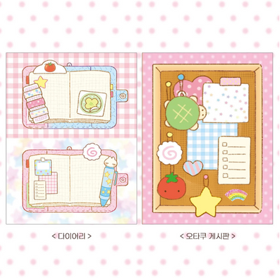[PK46] Pinkrue Otaku Diary/Bulletin Board Memo Pad (options)