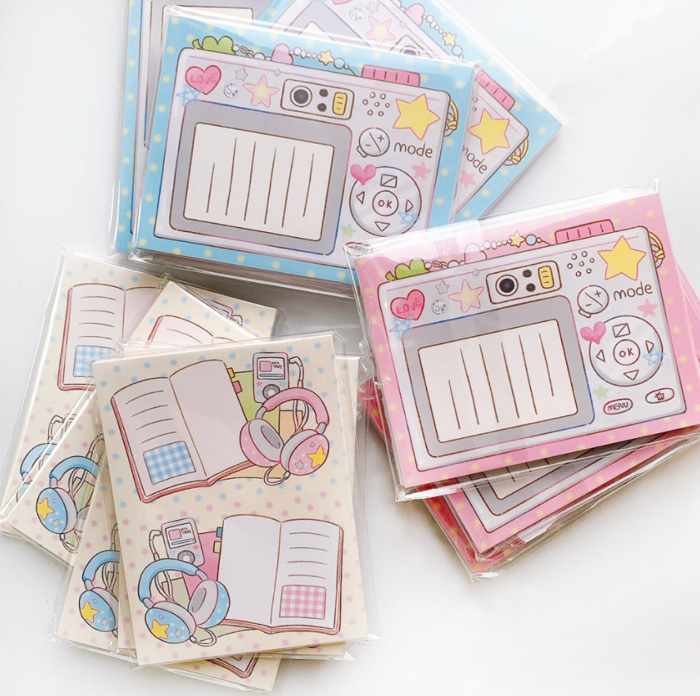[PK39] Pinkrue Camera/Headset Memo Pad (options)