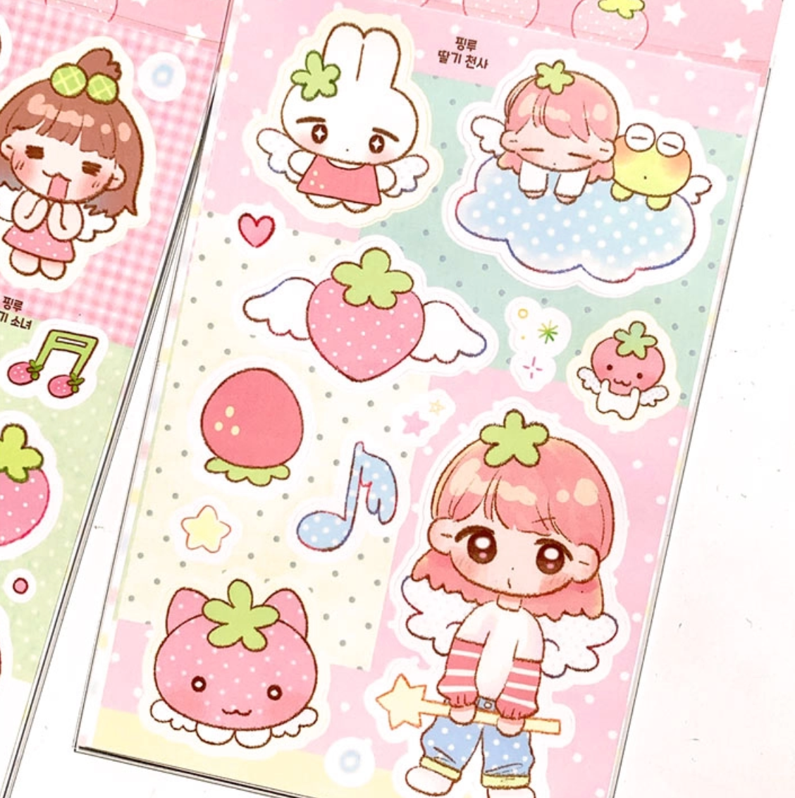 [PK27] Pinkrue Strawberry Angel Sticker Pack (Singles/Pack)