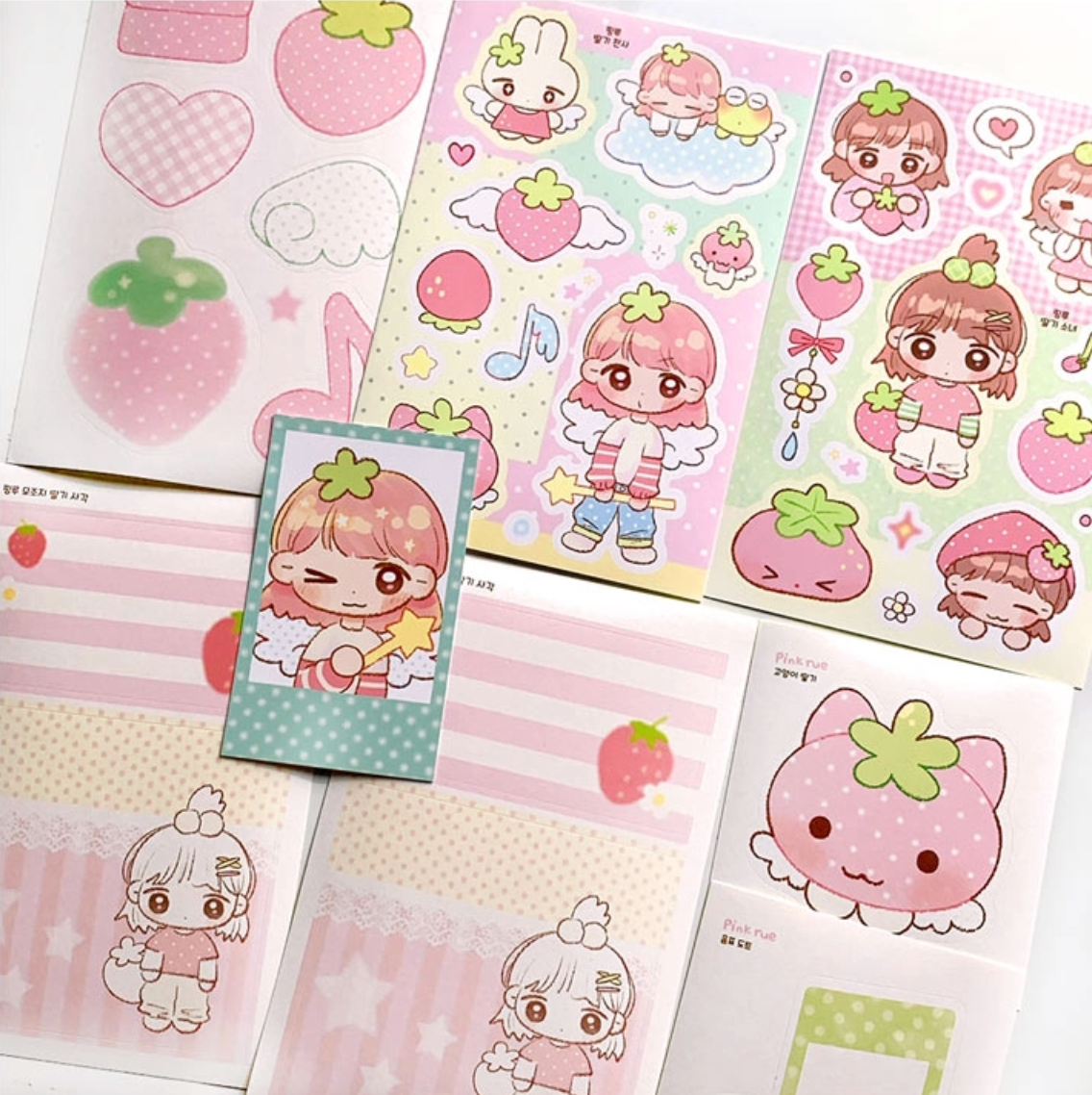 [PK27] Pinkrue Strawberry Angel Sticker Pack (Singles/Pack)