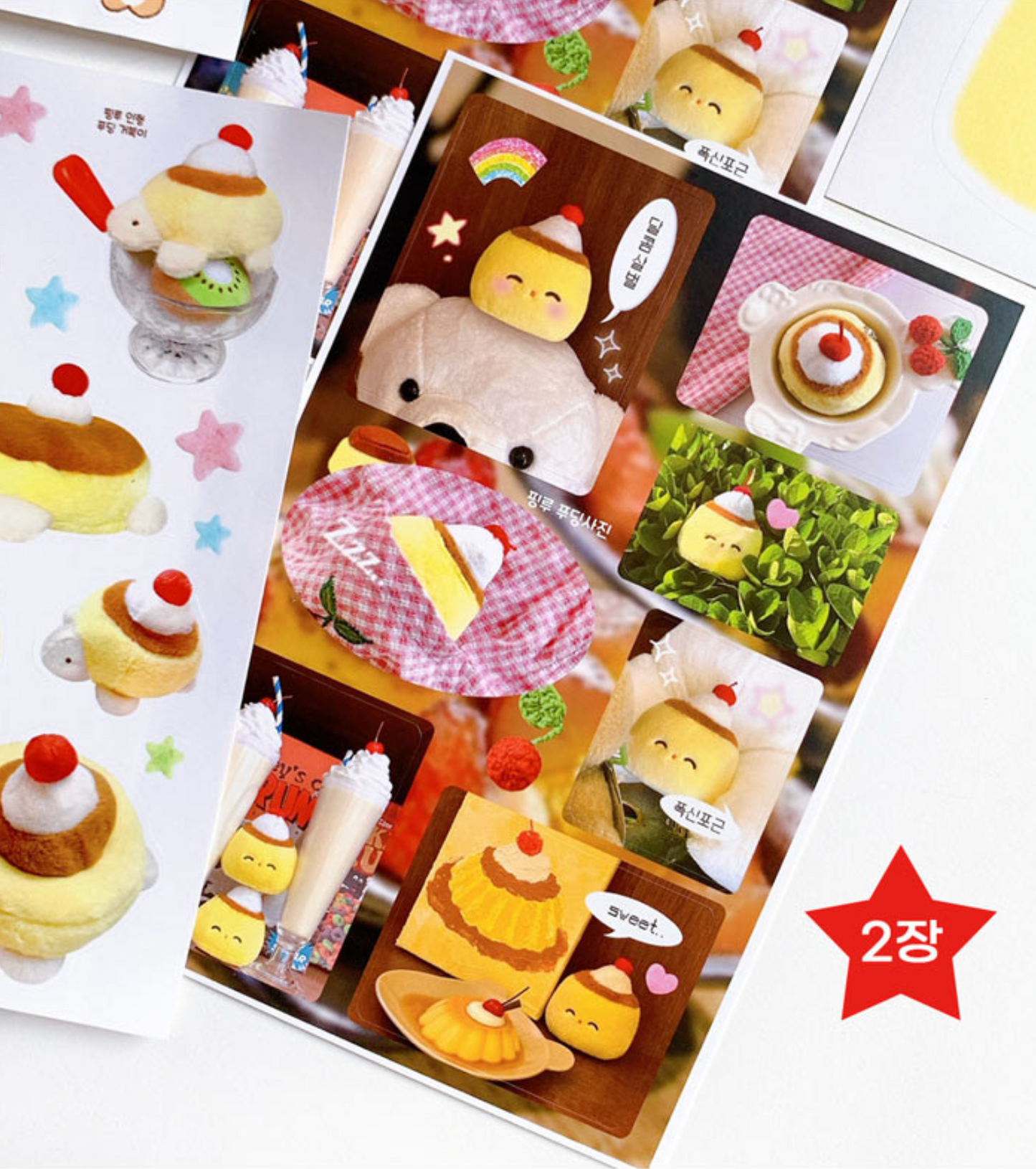 [PK43] Pinkrue Pudding Cafe Sticker Pack (Singles/Pack)