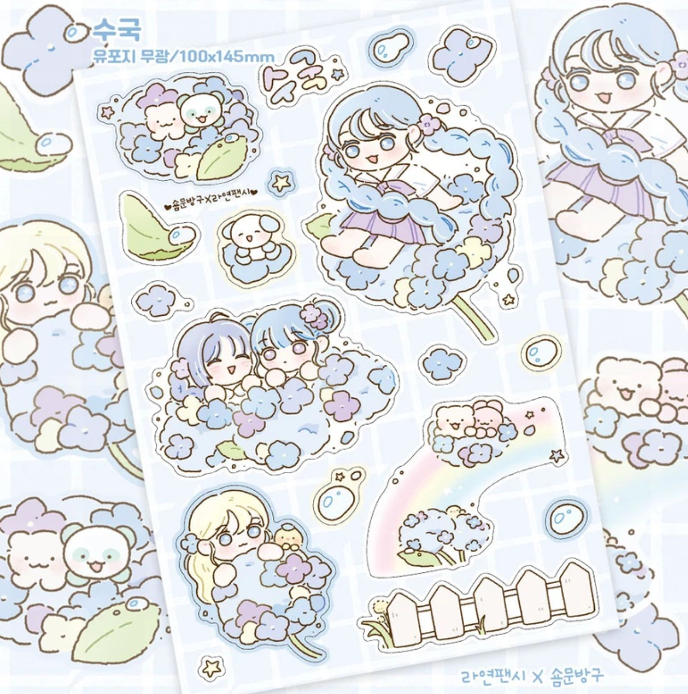[SY72] Syom x Rayeon Fancy 'Summer Breeze Flowers' Collaboration Sticker Pack