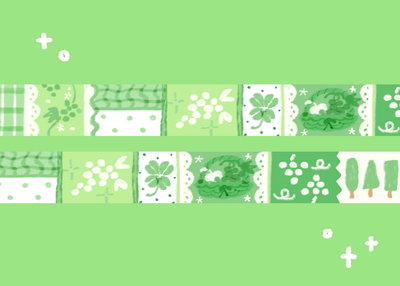 [CW111] Cotton World 'The Scent of Green' Masking Tape 15mm x 10m