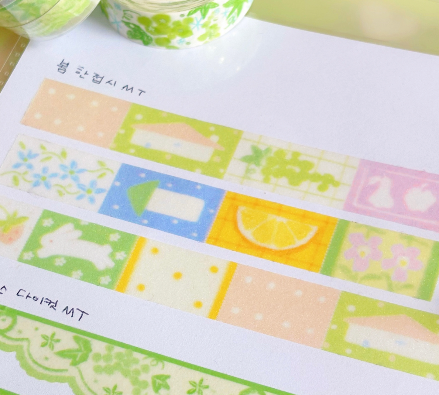 [CW110] Cotton World 'A Plate of Spring' Glitter Easy Cut Masking Tape 15mm x 3m