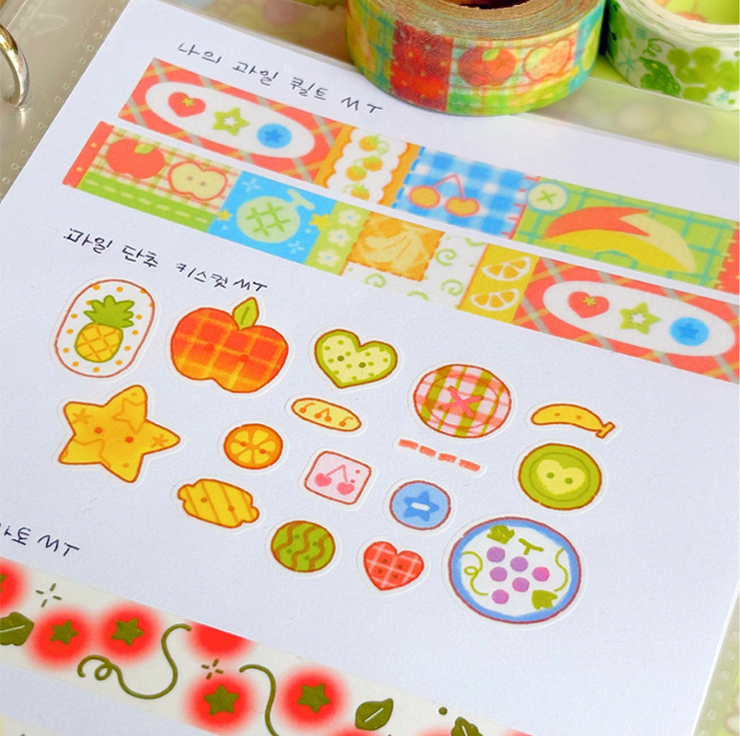 [CW109] Cotton World 'My Fruit Quilt' Masking Tape 15mm x 10m