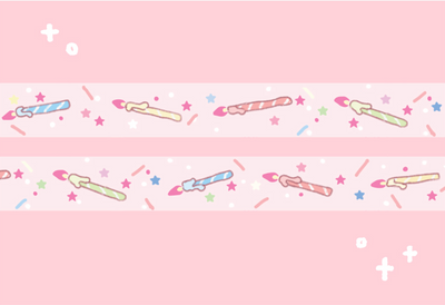 [CW105] Cotton World 'Cake Candle' Foil Masking Tape 15mm x 5m