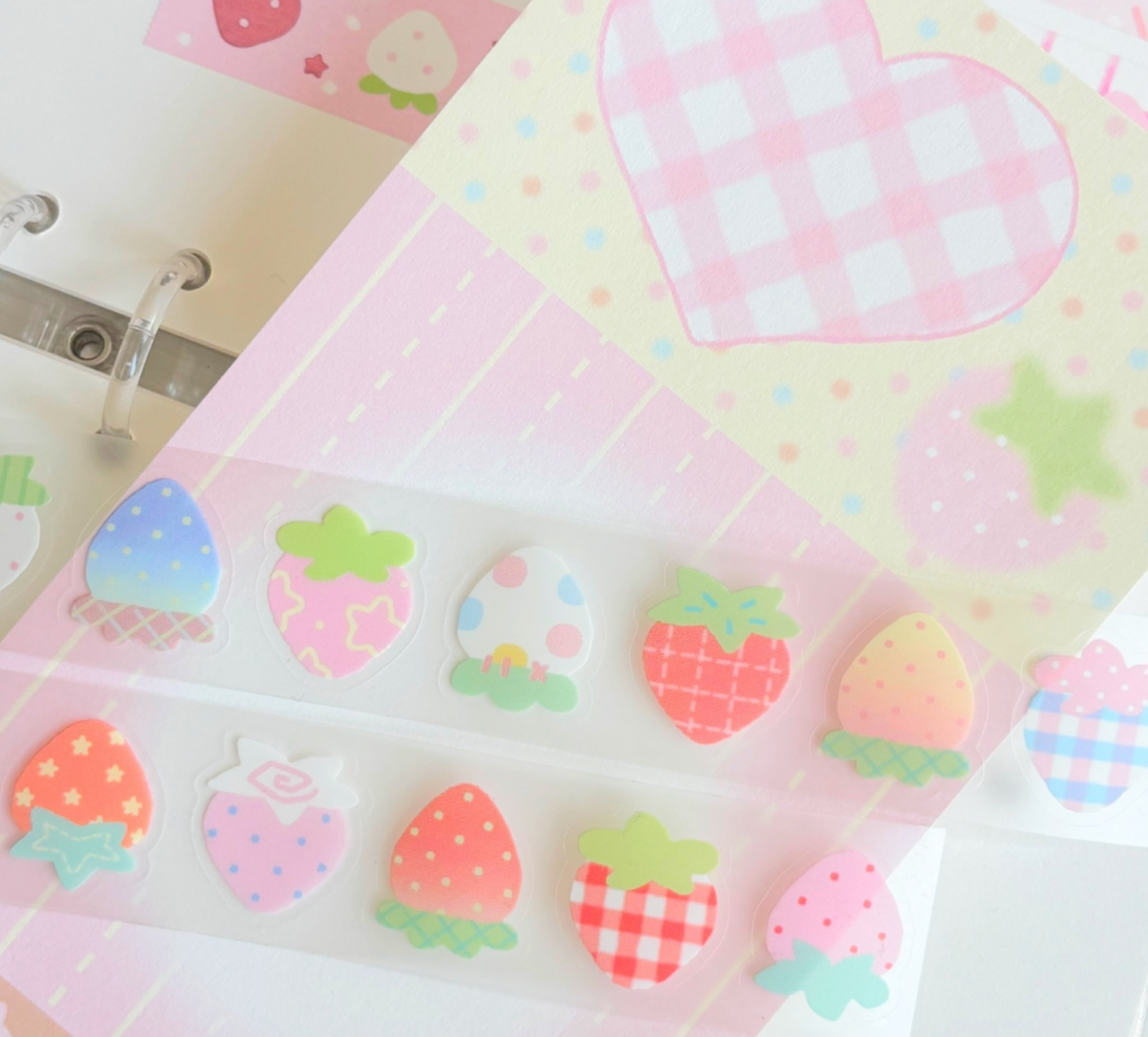 [CW103] Cotton World Bite of Strawberry Kisscut Masking Tape 25mm x 5m (options)