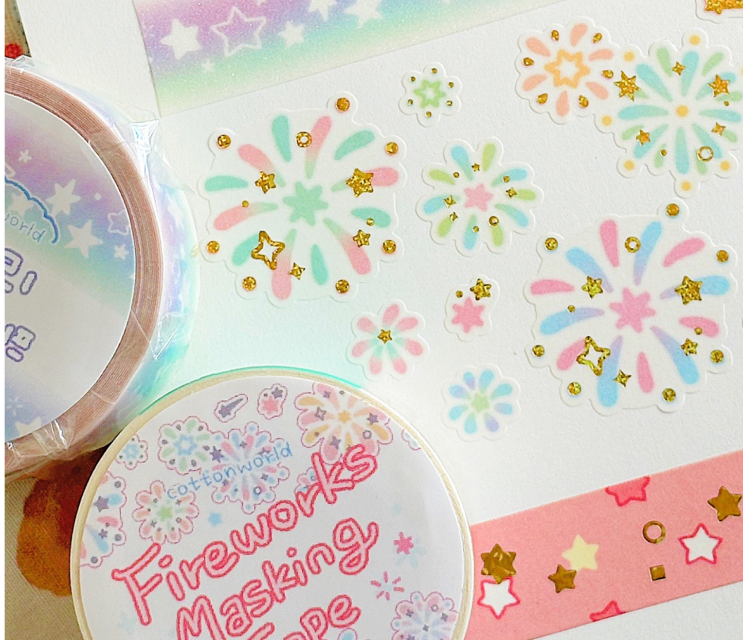 [CW102] Cotton World Fireworks Kisscut Masking Tape 25mm x 5m