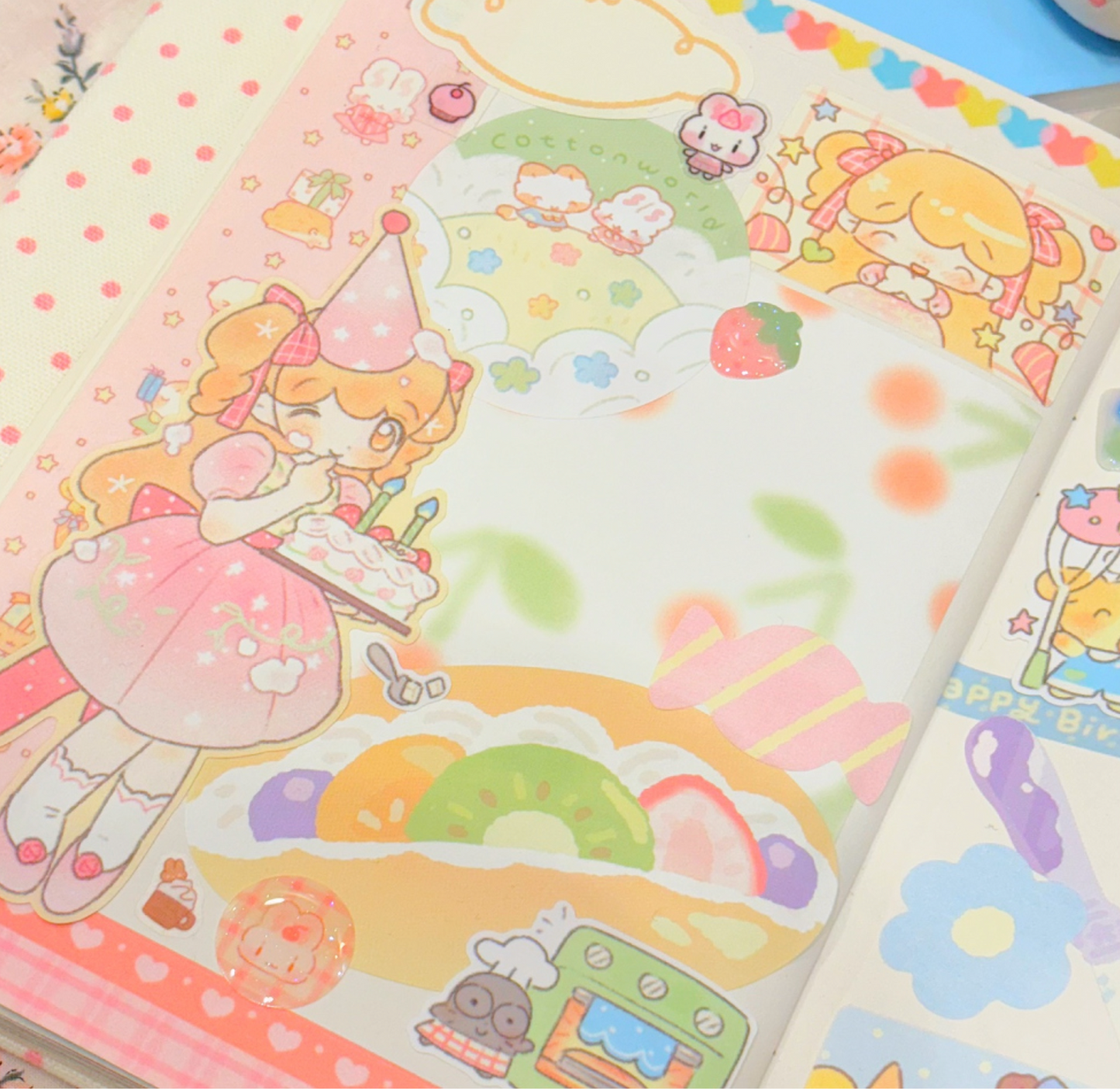 [CW98] Cotton World 'Cake Party' Sticker Flake Pack