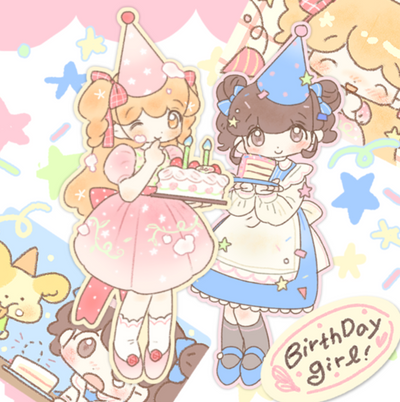 [CW98] Cotton World 'Cake Party' Sticker Flake Pack