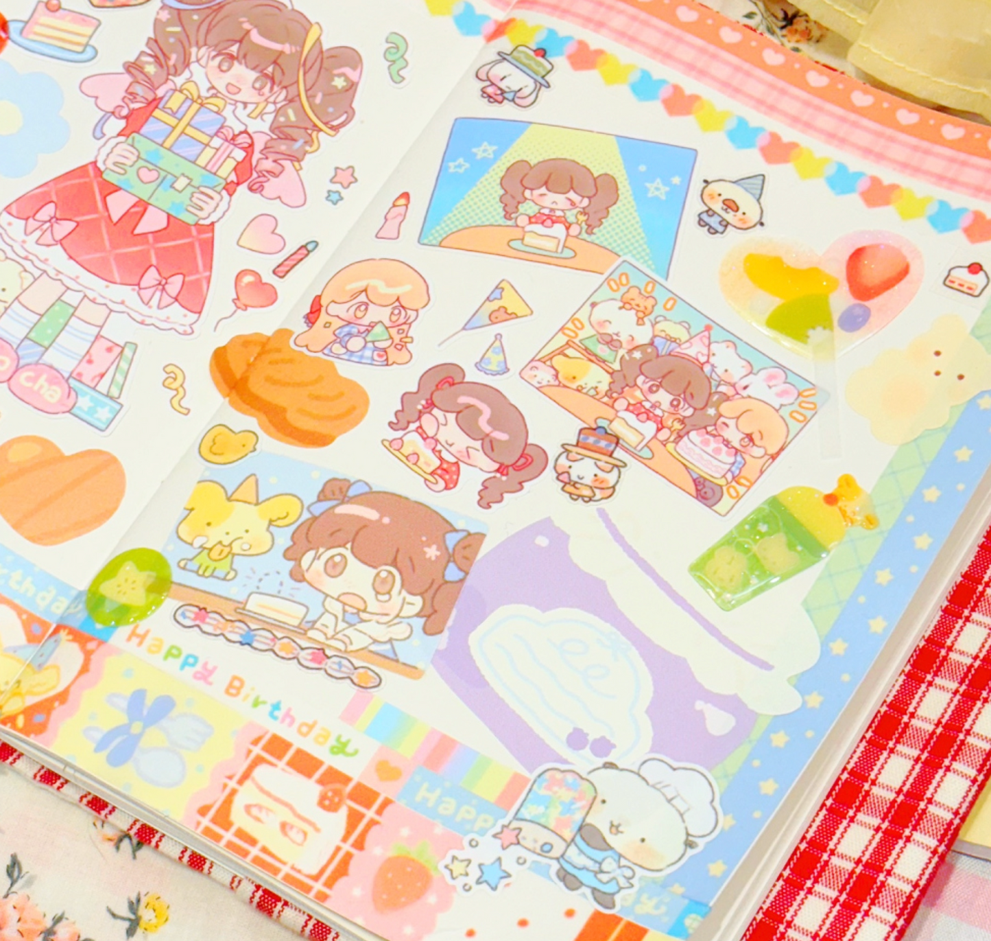 [CW89] Cotton World 'Making a Cake' Sticker Sheet