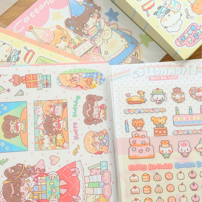 [CW88] Cotton World 'I Like Cake' Sticker Sheet