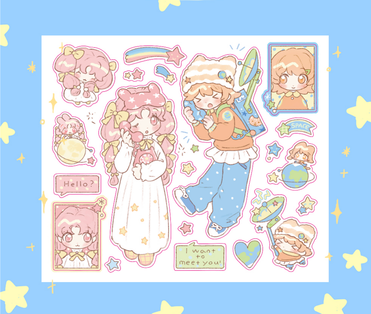 [CW86] Cotton World 'Space Phone' Sticker Sheet