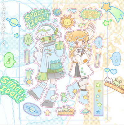 [CW84] Cotton World 'Space Idol' Sticker Sheet