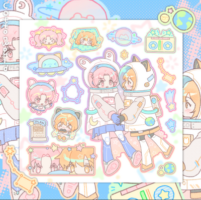 [CW85] Cotton World 'Constellation Travel' Sticker Sheet