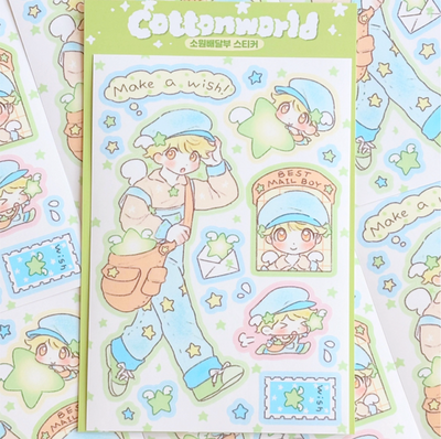 [CW82] Cotton World 'Wish Mail Boy' Sticker Sheet