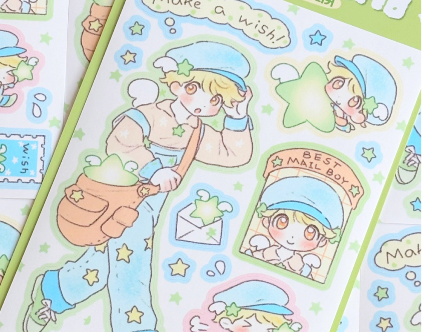[CW82] Cotton World 'Wish Mail Boy' Sticker Sheet