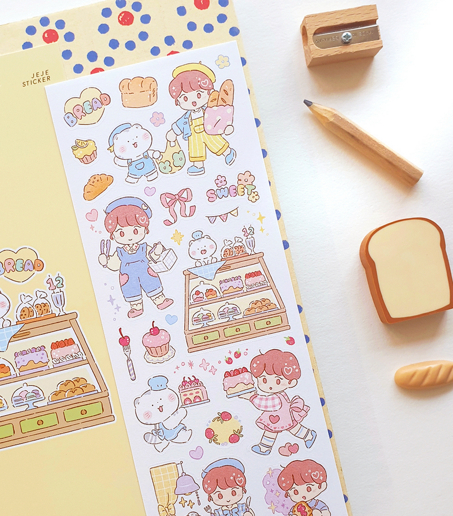 [JJ01] Jeje 'Vintage Bakery' Sticker Sheet