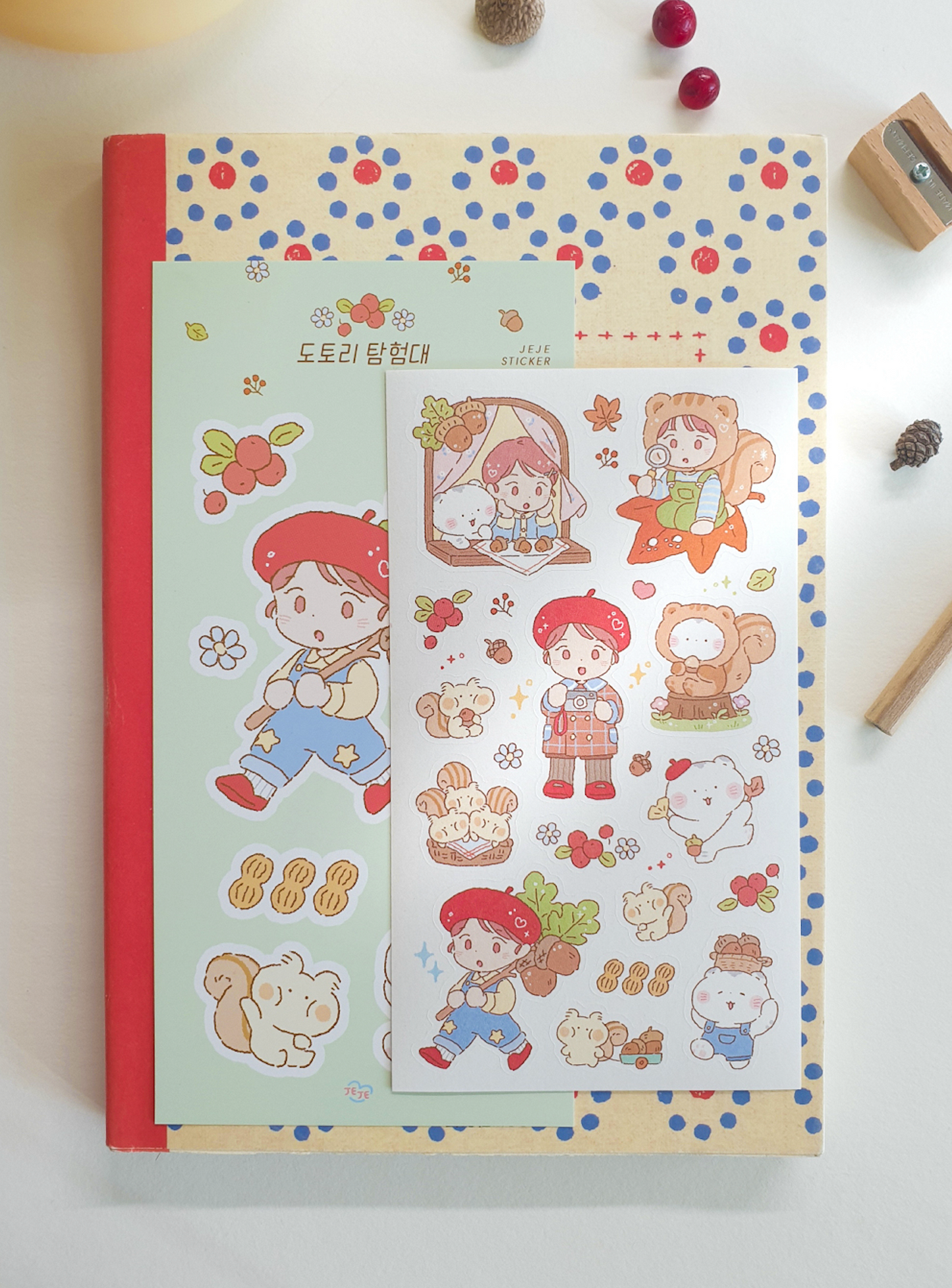 [JJ16] Jeje 'Acorn Explorer' Sticker Sheet