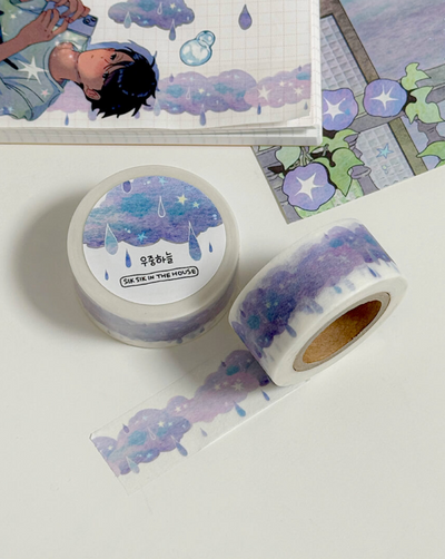 [SS47] Sik Sik in the House 'Rainy Sky' 20mm x 10m Masking Tape
