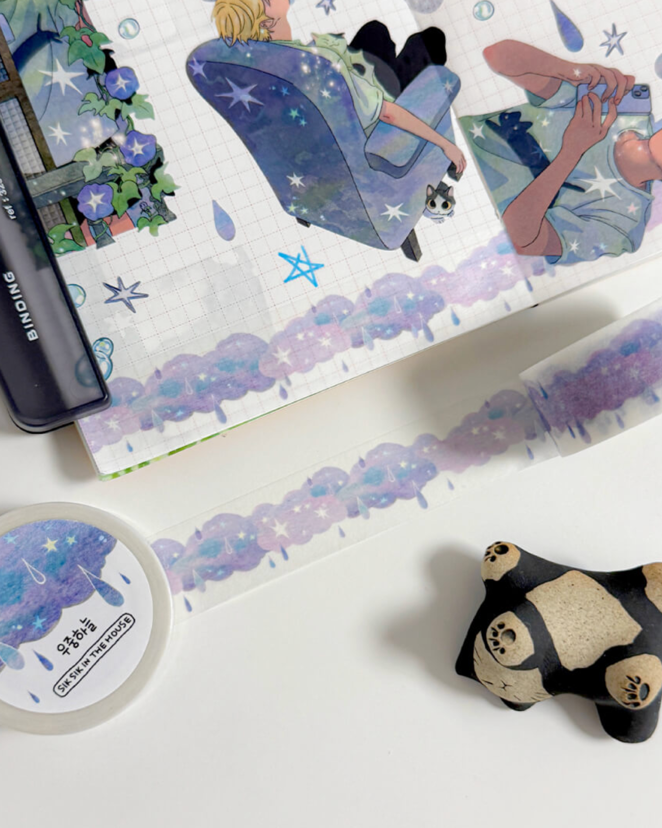 [SS47] Sik Sik in the House 'Rainy Sky' 20mm x 10m Masking Tape