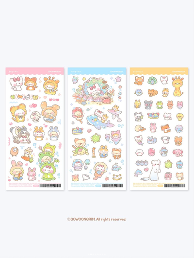 [GO60] Gowoongrim 'Tranform! Cuties' Sticker Pack (Pack/Singles)
