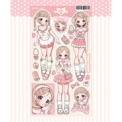 [GP18] Ghost Peach 'Pink Cream Lookbook' Sticker Sheet