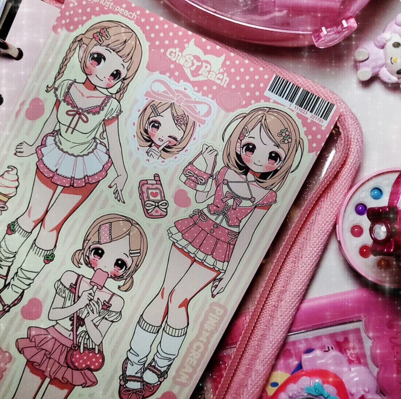 [GP18] Ghost Peach 'Pink Cream Lookbook' Sticker Sheet
