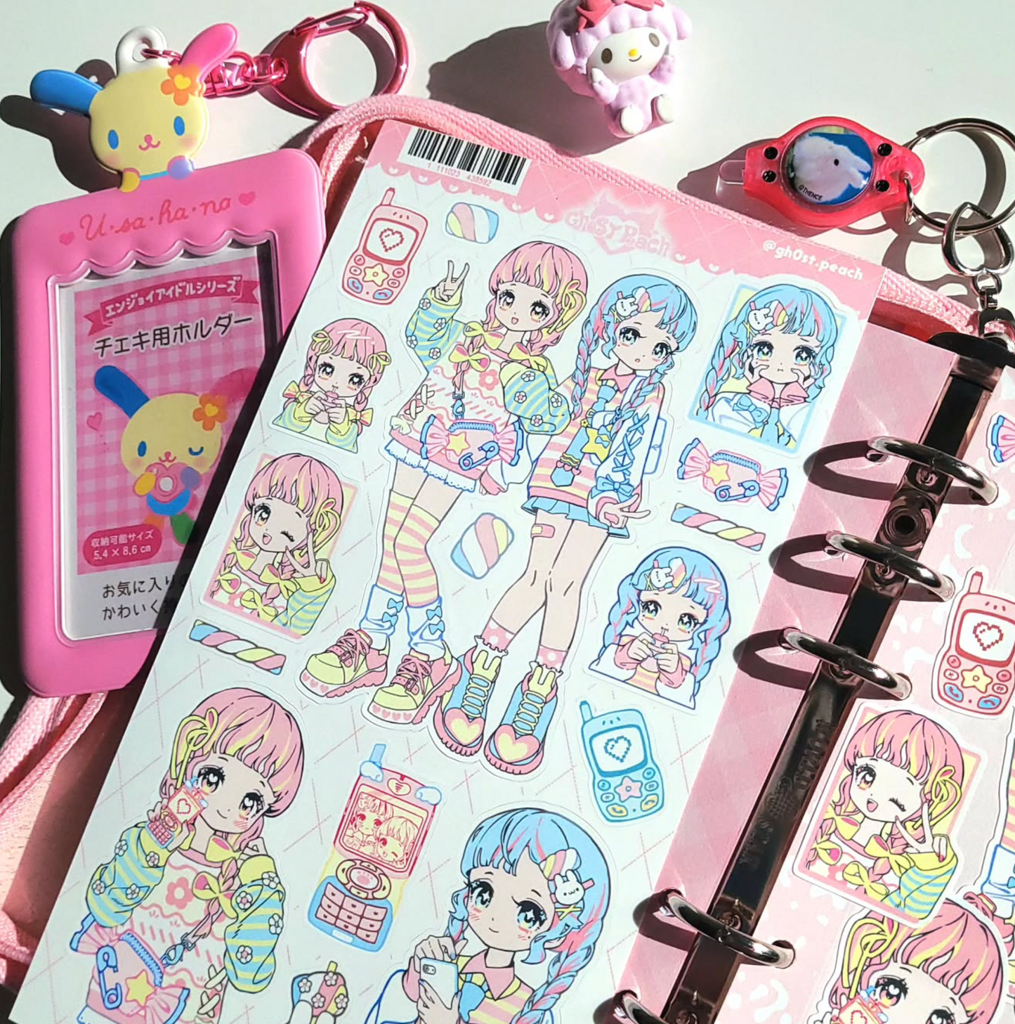 [GP21] Ghost Peach 'Marshmallow Twins' Sticker Sheet