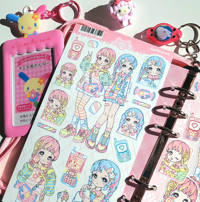 [GP21] Ghost Peach 'Marshmallow Twins' Sticker Sheet