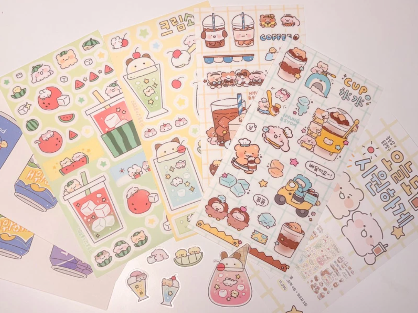 [SY77] NEW Syom x Nyung Nyung Shop Collaboration 'Keep it Cool Today!' Sticker Pack