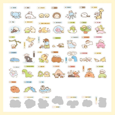 [SY75] NEW Syom 'Dino x Animals' Ddibu Seal (3 in a Pack)