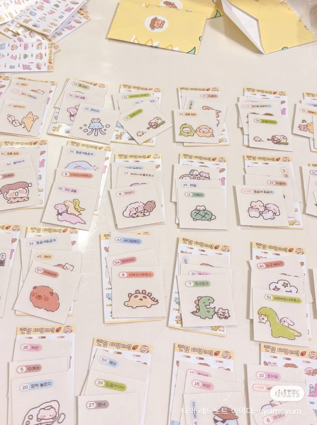 [SY75] NEW Syom 'Dino x Animals' Ddibu Seal (3 in a Pack)