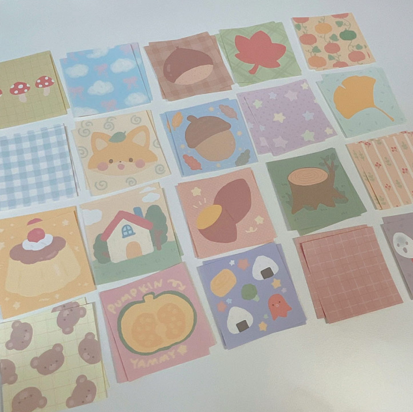 [RY17] NEW Rayeon Fancy 'Fall' Square Memo Sticker Set