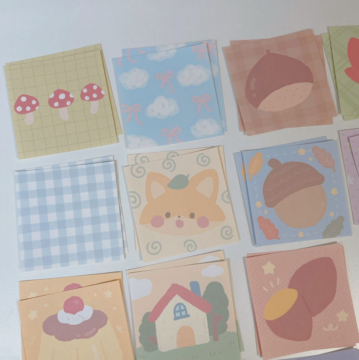 [RY17] NEW Rayeon Fancy 'Fall' Square Memo Sticker Set
