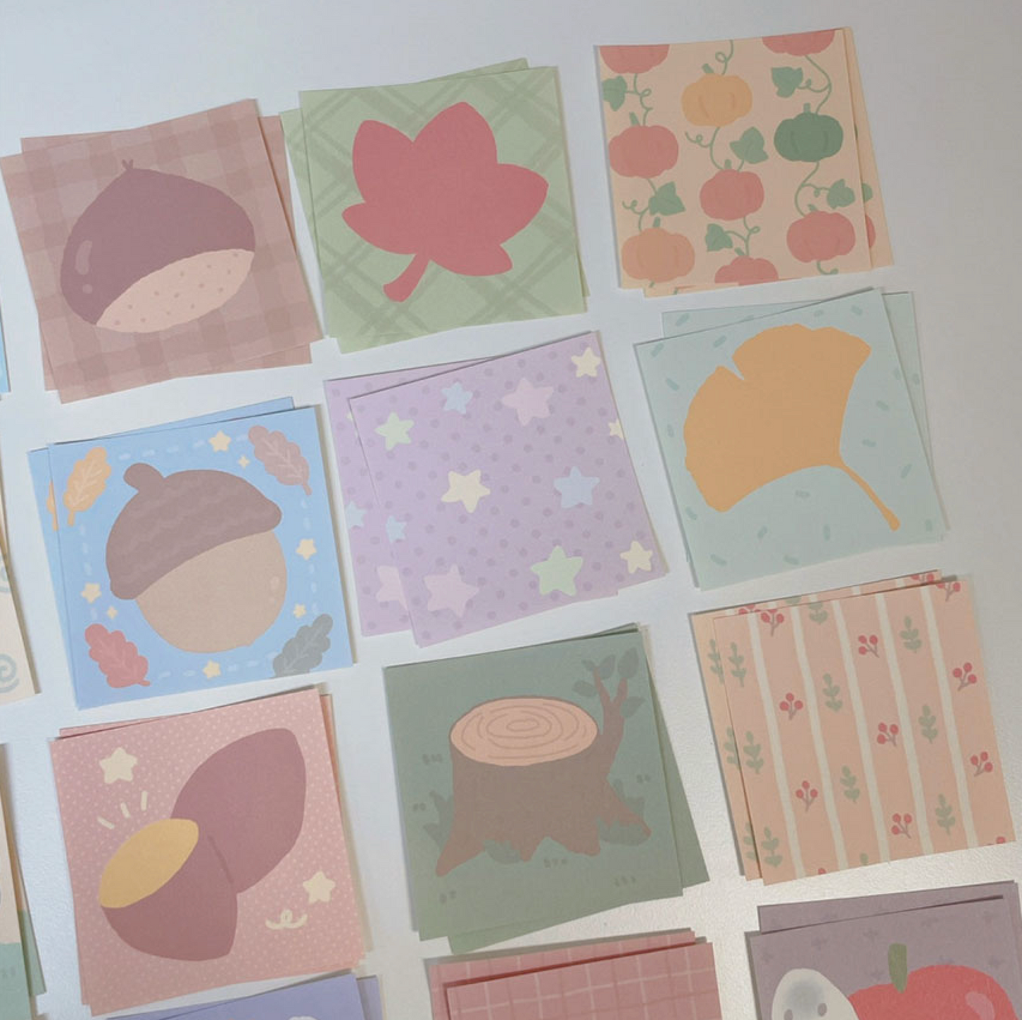 [RY17] NEW Rayeon Fancy 'Fall' Square Memo Sticker Set