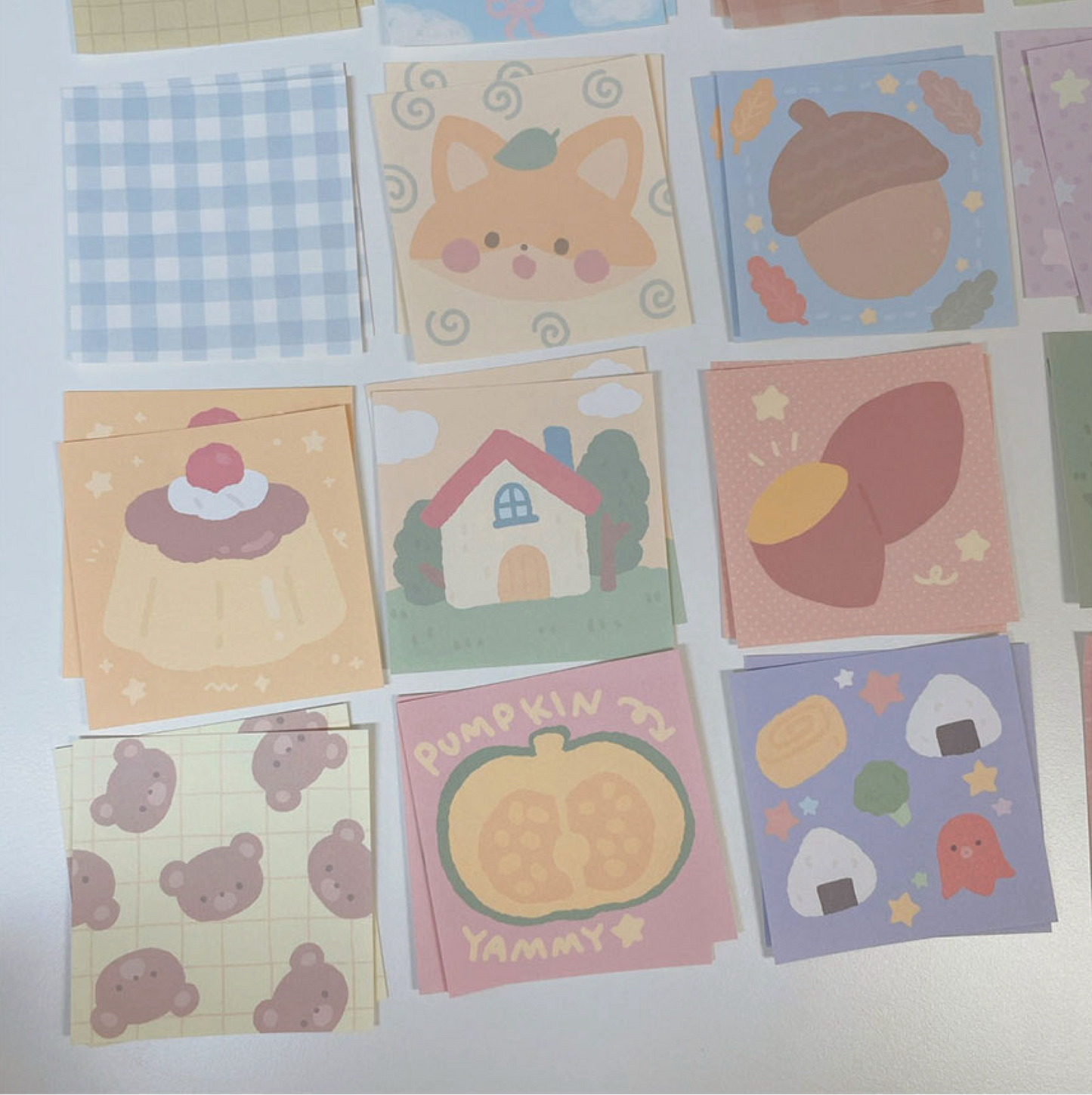 [RY17] NEW Rayeon Fancy 'Fall' Square Memo Sticker Set