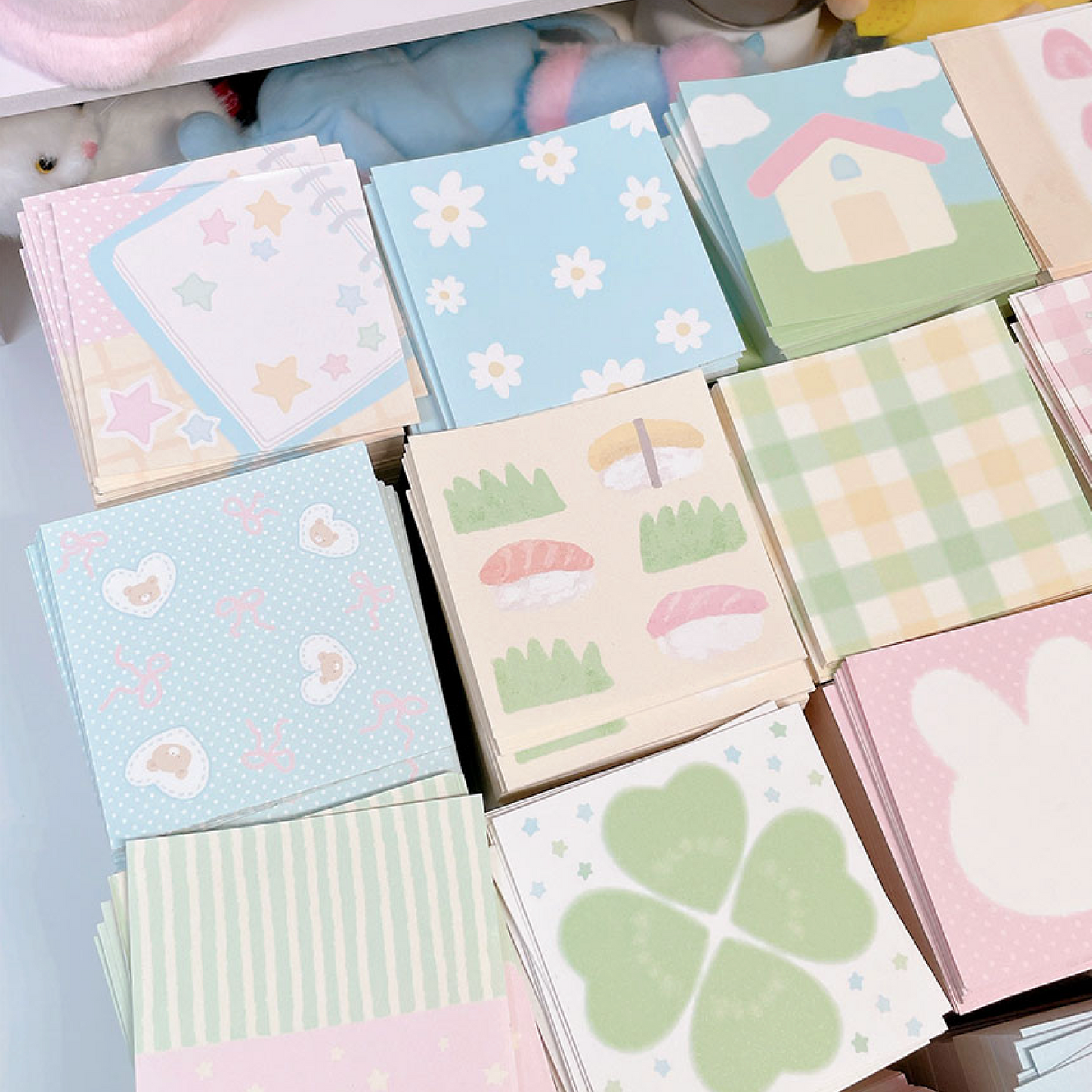 [RY13] NEW Rayeon Fancy 'Spring Pieces' Square Memo Sticker Set