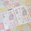 [RY14] NEW Rayeon Fancy 'Gray Ribbon Girl' Matte Sticker Sheet