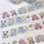 [RY33] NEW Rayeon Fancy 'Let's Travel' Clear Pearl Glitter Kisscut Masking Tape