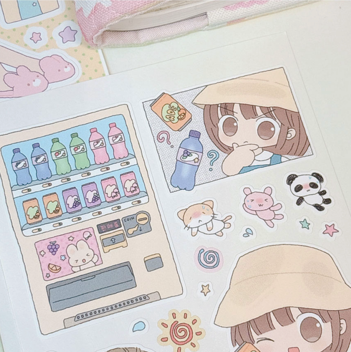 [RY06] NEW Rayeon Fancy 'Vending Machine' Matte Sticker Sheet