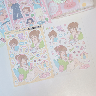 [RY07] NEW Rayeon Fancy 'I Love My House' Matte Sticker Sheet