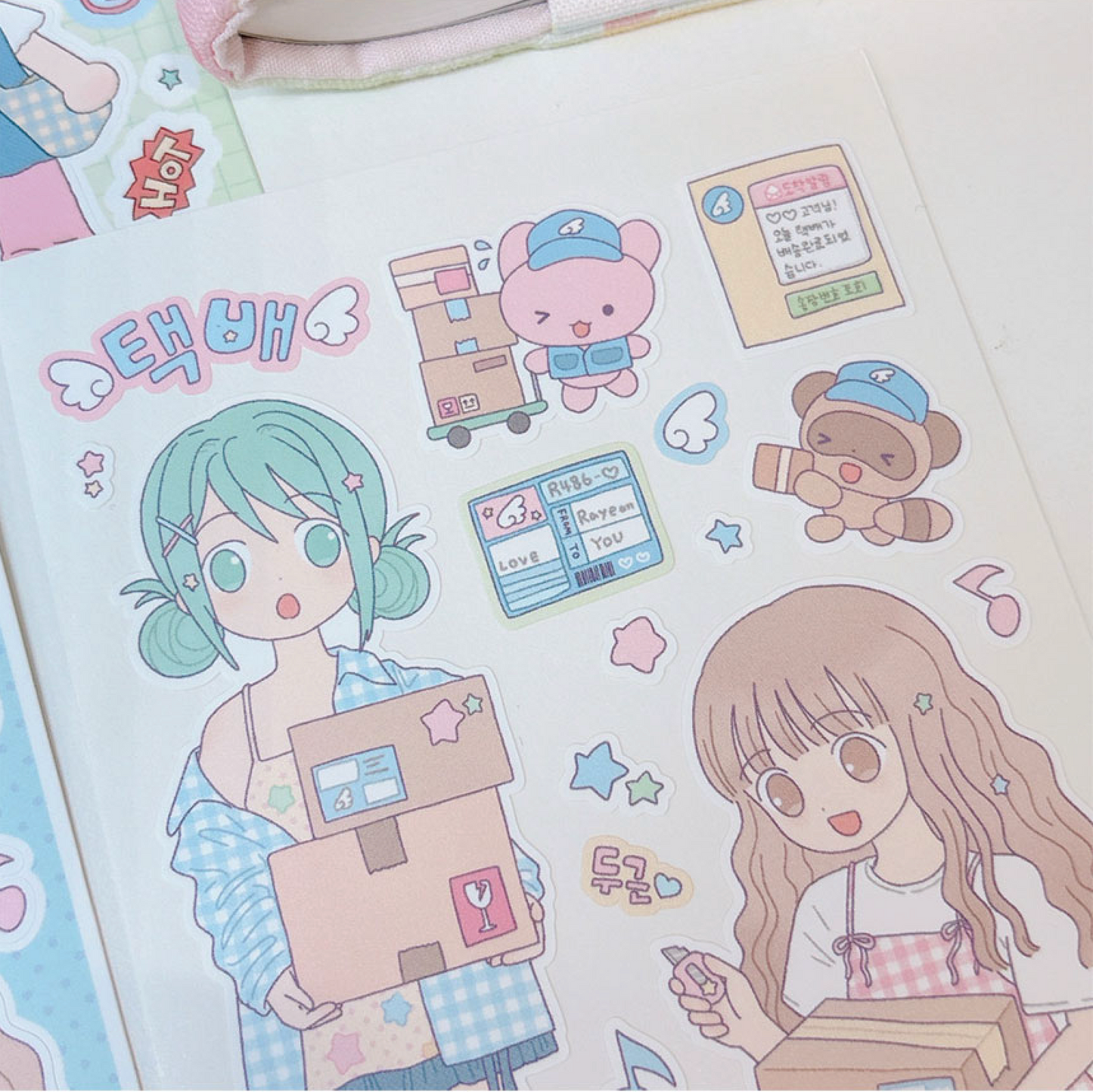 [RY09] NEW Rayeon Fancy 'Package is Here' Matte Sticker Sheet