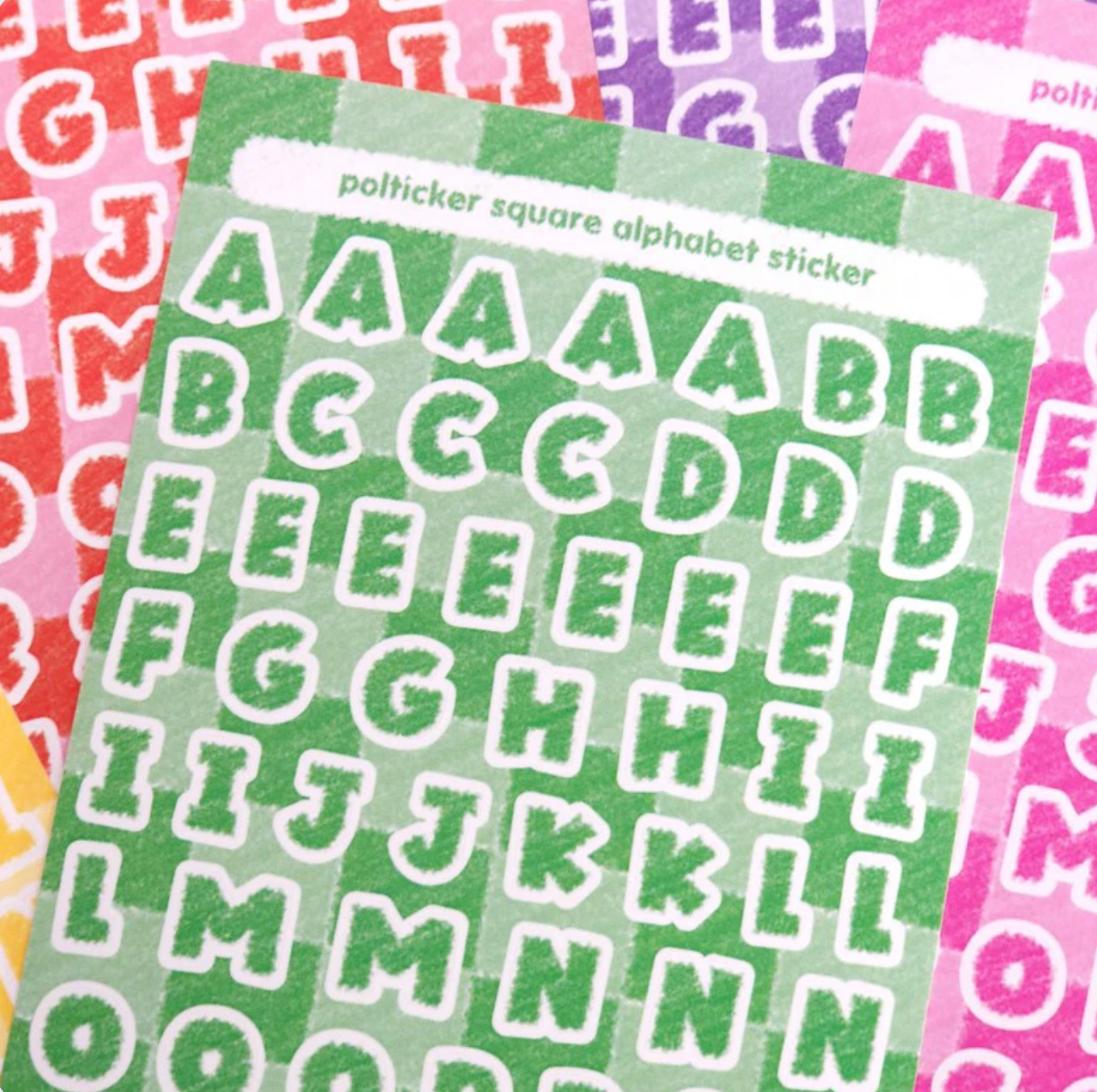 [PT02] NEW Polticker 'Rug Alphabet' Sticker Sheets (options)