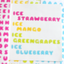 [PT05] NEW Polticker 'Ice Fruits ver.1' Alphabet Sticker Sheets (options)