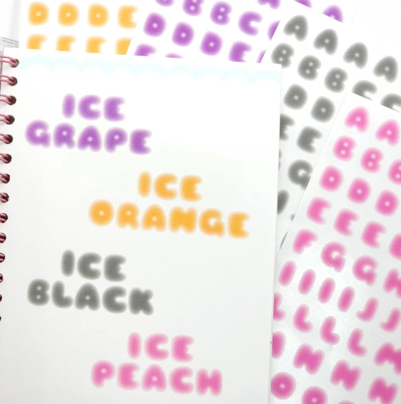 [PT04] NEW Polticker 'Ice Fruits ver.2' Alphabet Sticker Sheets (options)
